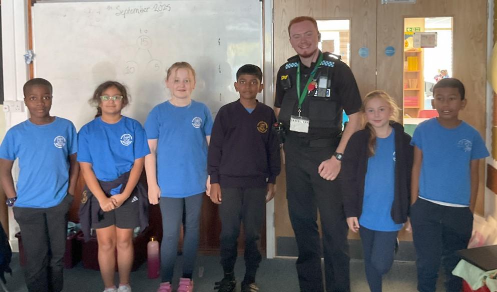 A visit to our class from PC Secker today, giving a talk on bullying and hate crime.